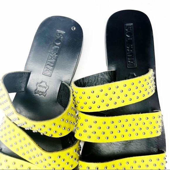 Sol Sana | Neon Yellow Sandals - Picture 3 of 5